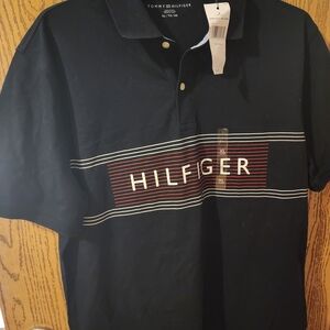 Tommy Hilfiger Men's Polo Shirt in Navy with Logo